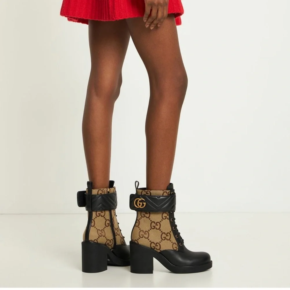 SOLD NEW Gucci Double GG Marmont Boots - Picture 4 of 12